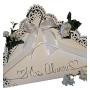 Bride Wedding Dress Hanger Personalized Name 9 Bow Color Choices Silver - White Hanger with Notches in Hanger - Custom Name, Bridal Bridesmaid Gift