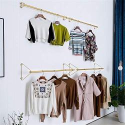 Household products Coat Racks Gold Wall Mounted Metal Corner Clothing Hanging Bar Garment Rack Clothing Store Display Stand Simple On The Wall Hanger Childrens Clothing Womens Wedding Shop Clothes R