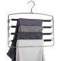 Pant Hangers Durable Slack Hangers Clothes Pants Hangers-Multi Layers Pant Slack Hangers Swing Arm Pants Hangers for Pants Jeans Scarf Hanging Multi Layers Stainless Steel Space Saving Clothes