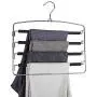 Pant Hangers Durable Slack Hangers Clothes Pants Hangers-Multi Layers Pant Slack Hangers Swing Arm Pants Hangers for Pants Jeans Scarf Hanging Multi Layers Stainless Steel Space Saving Clothes
