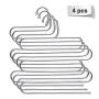 Eleling 5 Layers Pants Clothes Rack S Shape Multi-Purpose Hangers For Trousers Tie Organizer Storage Hanger
