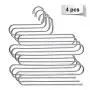 Eleling 5 Layers Pants Clothes Rack S Shape Multi-Purpose Hangers For Trousers Tie Organizer Storage Hanger Eleling 5 Layers Pants Clothes Rack S Shape Multi-Purpose Hangers For Trousers Tie Organizer Storage Hanger