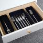 Welaxy Office Supplies Drawer Organizers Shallow Trays Storage Bins Drawers dividers Storage bin, Pack -8 (Navy)