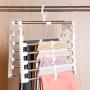 HJYPYJ Magic Hanger,Rotatable Multifunction Magical Hangers,Card Buckle Design Non-Slip Trouser Hangers,Space-Saving Organizer Hangers, Strong Bearing Capacity/White / 37.9x37cm