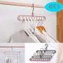 FuZhen Magic Hangers Space Saving Clothes Hangers Organizer Smart Closet Space Saver Pack of 4 with Sturdy Plastic for Heavy Clothes(Pink) FuZhen Magic Hangers Space Saving Clothes Hangers Organizer Smart Closet Space Saver Pack of 4 with Sturdy Plastic for Heavy Clothes(Pink)