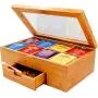Ecbanli Bamboo Tea Boxes with Small Drawer, Taller Size Tea Bag Storage Organizer, Free Tea Squeezer Included Ecbanli Bamboo Tea Boxes with Small Drawer, Taller Size Tea Bag Storage Organizer, Free Tea Squeezer Included