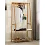 Ufine Bamboo Clothing Garment Rack Heavy Duty Coat Hanging Rack with 6 Hooks, 3 Tier Storage Shelves for Clothes Shoes Hats, in Entryway, Bedroom, Living Room, Guest Room, Apartment and Dorm Ufine Bamboo Clothing Garment Rack Heavy Duty Coat Hanging Rack with 6 Hooks, 3 Tier Storage Shelves for Clothes Shoes Hats, in Entryway, Bedroom, Living Room, Guest Room, Apartment and Dorm