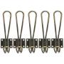 5Pcs/Set Bronze Vintage Coat Hooks Wall Hanging Hanger Pegs Clothes Keys Caps Holder Home Kitchen Bathroom by Xiaolanwelc