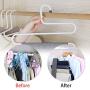 Zebrago Pants Hanger， Multilayer Pants Hangers Trouser Hangers S Shaped Non Slip Stainless Steel Metal Hangers Space Saving Closet Storage for Tie Scarf Shock Jeans Towel Clothes（6Pack ）