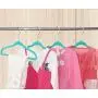 TQVAI 50 Pack Baby Velvet Clothes Hangers Non Slip Space Saver, Bright Teal