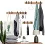 DRWXLPD Nordic Wood Coat Rack Clothes Hangers Key Holder Simple Hook Wall Shelf Bedroom Furniture Home Decorative-in Coat Racks from Furniture, a