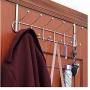 2PC Clothes Hangers Rack Over Door Stainless Steel 12 Hooks Clothing Coat Hanger Kitchen Bedroom Home Storage Decoration