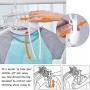 Clothes Folding Travel Hangers, Sundell 8 in 1 Foldable Home Camping Hangers Non-Slip Multi-Function Folding Magical Suit Space Saving Clothes Hangers 360 Degree Swivel Hook Durable Hangers (White)