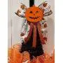 Pumpkins & Witches Halloween Orange Black Deco Mesh Door Decor - FREE SHIPPING - WREATH HANGER INCLUDED