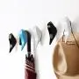 Anjuer 3 Bird Hooks Coat Robe Hat Clothes Wall Mount Hook Hanger Towel Rack Resin ( White Black Blue)