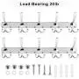 JOSHNESE Wall Mount Coat Hooks,5 Tri Hooks Heavy Duty Stainless Steel Hook Rail for Coat Hat Towel Robes Mudroom Bathroom Entryway(2 Pack,Silver JOSHNESE Wall Mount Coat Hooks,5 Tri Hooks Heavy Duty Stainless Steel Hook Rail for Coat Hat Towel Robes Mudroom Bathroom Entryway(2 Pack,Silver
