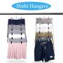 Hasit 6-Tier Skirt Pants Shorts Hangers with Adjustable Clips Space Saving No Slip Hangers Skirt Organizer 3 Pack