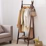 JING-ma Simple Modern Floor Solid Wood Coat Rack, Hanger Wall Hanging Bedroom Hanger Clothes Rack Wooden Floor Stand