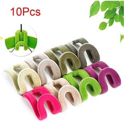 20Pcs Flocking Clothes Hanger Mini Anti-Clip Save Room Hanger Clothes Hook Random Color