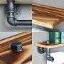 Industrial Retro Pipe Bathroom Wall-mounted Shelf Tissue Roll Hanger,Towel Rack,Clothes Rack,Kitchen Wine Rack,Toilet Paper Holder 9.8 inch Industrial Retro Pipe Bathroom Wall-mounted Shelf Tissue Roll Hanger,Towel Rack,Clothes Rack,Kitchen Wine Rack,Toilet Paper Holder 9.8 inch