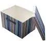 TheWarmHome Decorative Storage Boxes with Lid for Office Organizer|Decorative Storage Baskets Organizer Bins with Lids|Empty Gift Basket Toy Bin