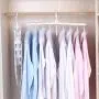 zxb Multi-Function Magic Folding Hanger Storage Oracle Home Womens Clothing Shelf Wardrobe Hanger Clothes Support Clothes Hanger Woman