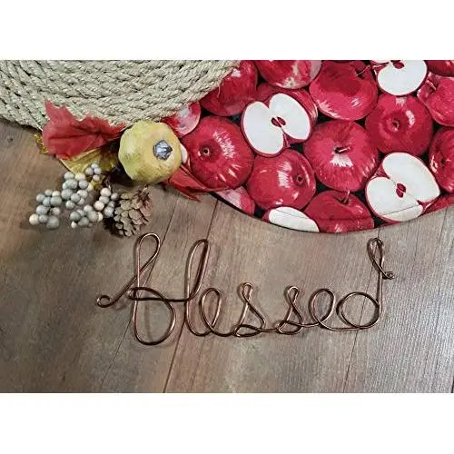 BLESSED Thanksgiving Wall Hanger - Fall Decorations - Fall Thanksgiving Wall Decor - Wire Words - Any Writing Possible - ThanksgivingWriting
