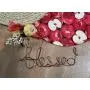 BLESSED Thanksgiving Wall Hanger - Fall Decorations - Fall Thanksgiving Wall Decor - Wire Words - Any Writing Possible - ThanksgivingWriting