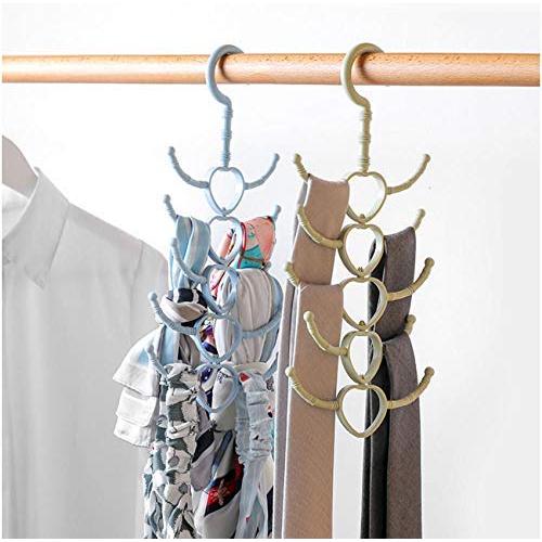 10PC Random Color Rotatable 10-Claw Clothes Hanger Windproof Clothes Hanger Handbag Bag Holder Space Saving Clothes Hanger Organizer Decoration