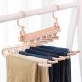 HJYPYJ Magic Hanger,Household 6 in 1 PP Folding Hanger,Multi-Layer Storage Trouser Hangers,Space-Saving Organizer Hangers, Sturdy/Gray / 3 pcs