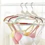 FIND_K Plastic Hangers, Durable Clothes Hangers with Non-Slip Pads, Space Saving Easy Slide Organizer for Bedroom Closet, Great for Shirts, Pants, Scarves, Strong Enough for Coat 1EA(Purple)