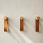 Wooden Coat Hooks Wall Mounted Vintage Single Organizer Hangers, Handmade Craft Hat Rack 3pcs