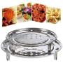 BOZLIZ - Cook Steamer - Three Legged Cooking Round Steamer Rack Stainless Steel Steaming Stand - Steel Hanger Metals Cloth Spatula Cookware Garment Spoon Stainless Steam Skin Mooto Rack Cook Ball