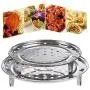 BOZLIZ - Cook Steamer - Three Legged Cooking Round Steamer Rack Stainless Steel Steaming Stand - Steel Hanger Metals Cloth Spatula Cookware Garment Spoon Stainless Steam Skin Mooto Rack Cook Ball