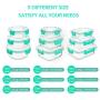 Bayco Glass Food Storage Containers with Lids, [18 Piece] Glass Meal Prep Containers, Airtight Glass Lunch Bento Boxes, BPA-Free & FDA Approved & Leak Proof (9 lids & 9 Containers)