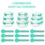 Bayco Glass Food Storage Containers with Lids, [18 Piece] Glass Meal Prep Containers, Airtight Glass Lunch Bento Boxes, BPA-Free & FDA Approved & Leak Proof (9 lids & 9 Containers)