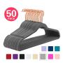 MIZGI Premium Velvet Hangers (Pack of 50) Heavyduty - Non Slip - Velvet Suit Hangers Gray - Copper/Rose Gold Hooks,Space Saving Clothes Hangers (Grey) MIZGI Premium Velvet Hangers (Pack of 50) Heavyduty - Non Slip - Velvet Suit Hangers Gray - Copper/Rose Gold Hooks,Space Saving Clothes Hangers (Grey)