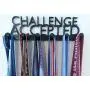 Challenge Accepted Marathon Runner Sports Medal Display Rack Hanger Holder Organizer for Wall
