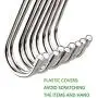 10 Pack 5.3 Inch Large S Shaped Hanging Hooks, Heavy-Duty Genuine Solid Polished Stainless Steel ,for Jewelry, Key Ring,Kitchen Spoon Pot,Work Shop, Bathroom, Garden Multiple uses