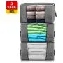 ZAMAT 3 Pack, 90L Large Capacity Storage Bag Organizer, Foldable Clothes Storage Containers with Reinforced Handle, Breathable Closet Organizer with Sturdy Zippers for Comforters, Blankets, Bedding