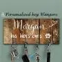 Personalized Key Holder and Dog Leash Wall Hanger Key Organizer for the Hallway Key Ring Holder Custom Key Holder For Wall, Personalized Key Hanger Housewarming Gift Leash Holder