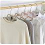 10pcs Random Color Non-Slip Ultra-Thin 360 Degree Swivel Flocked Adult Clothes Hangers with Heart Tie Bar Notched Shoulders for Garment