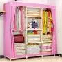 Simple wardrobe Assembly Hanger Cloth Wardrobe 11816545cm Assembly Wardrobe (Color : A)