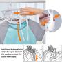 Uigerl in 1 Multifunctional Clothes Hanger 360°Rotating Shoulder Antiskid Dry and Wet Dual-use Folding Hanger (White)