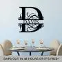 Custom Metal Name Sign - Split Letter Name Sign - Personalized Last Name Sign - Door Hanger - Outdoor Metal Sign - Wedding Gift - Monogram