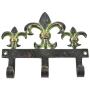 Indianshelf Handmade 1 Artistic Vintage Black Brass French Flower Bud Patina Key Hooks Holders/Wall Hooks for Towels