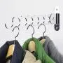 Wallniture Costa Wardrobe Organizer Wall Mounted Clothes Bar - Hanger Holder Organizer - Steel 14.5 Inch Set of 2 Wallniture Costa Wardrobe Organizer Wall Mounted Clothes Bar - Hanger Holder Organizer - Steel 14.5 Inch Set of 2