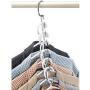 6Pcs Clothes Hanger Holders Save Space Wardrobe Clothing Organizer Racks Hangers for Clothes