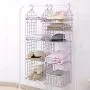Clothes Hanger Organizer Organizador Ropa Interior Closet Hanger Basket Bag Storage Pants Tie Rack Hooks Shelf,Pink-4