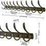 Dseap Wall Mounted Coat Rack: 16" Hole Spacing, 37-1/4&quotLong, 10-Hooks, Coat Hooks for Hanging Coats Clothes Towel, Wall Hat Rack, Hook Rail, Bronze